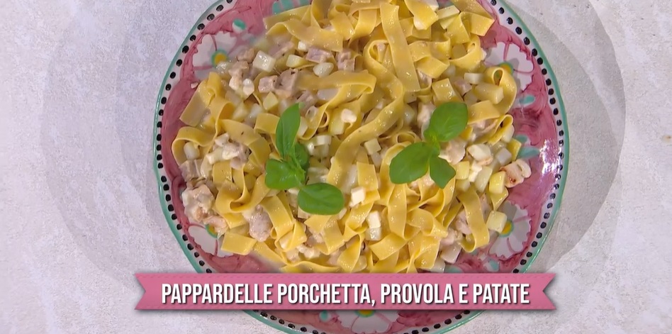 pappardelle porchetta provola e patate di Antonio Paolino