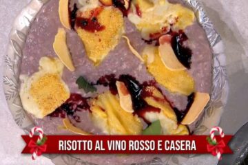 risotto al vino rosso e casera di Sergio Barzetti