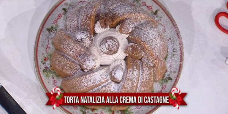 torta natalizia alla crema di castagne