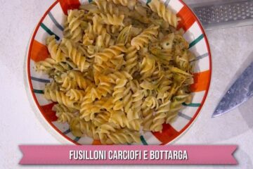 fusilloni carciofi e bottarga di zia Cri