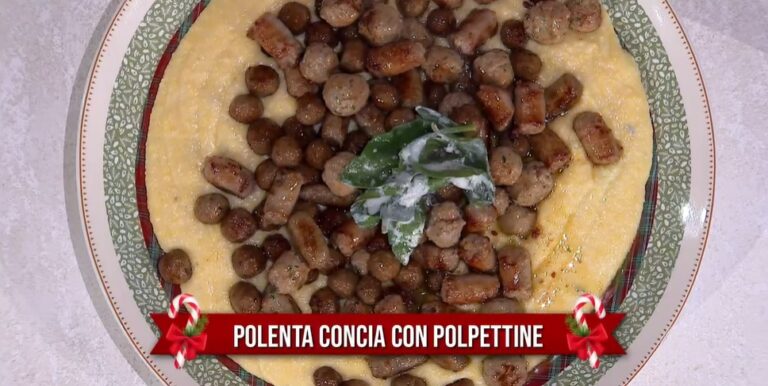 polenta concia con polpettine di Francesca Marsetti