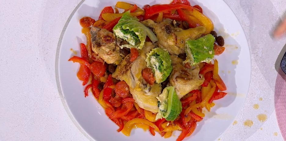 pollo alla cacciatora con involtini di verza di Mauro e Mattia Improta