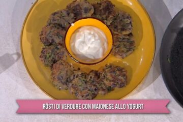 rosti di verdure con maionese allo yogurt di Barbara De Nigris