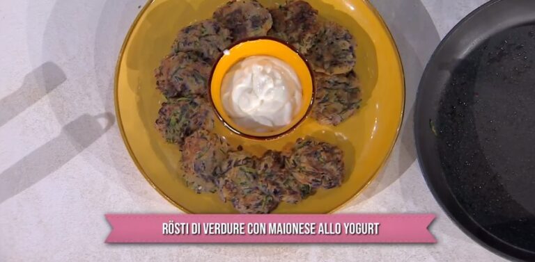 rosti di verdure con maionese allo yogurt di Barbara De Nigris