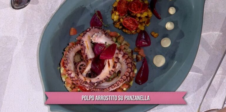 polpo arrostito su panzanella di Gian Piero Fava