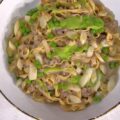 fettuccine salsiccia piselli e asparagi di Gian Piero Fava