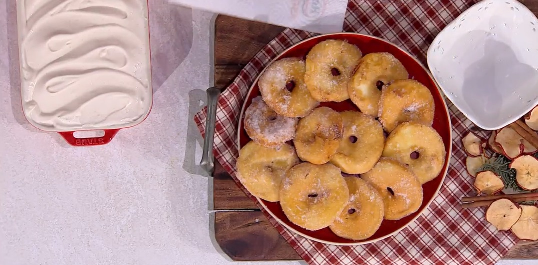 frittelle di mele con gelato di Barbara De Nigris