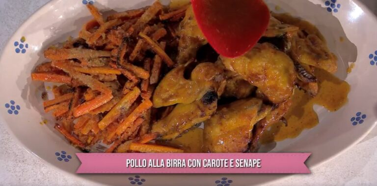 pollo alla birra con carote e senape di Barbara De Nigris