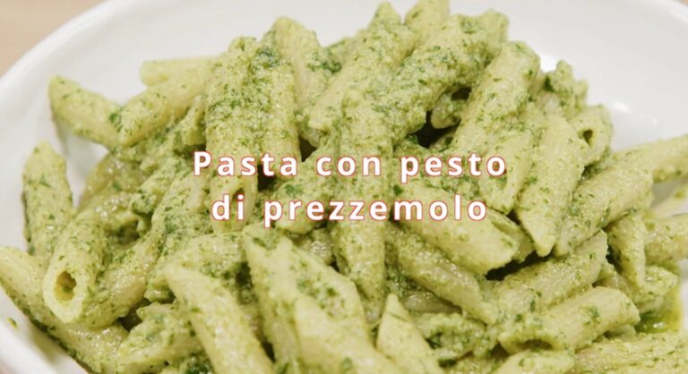 pasta con pesto di prezzemolo