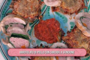 arrotolato di pollo con carciofi a sfincione di Fabio Potenzano