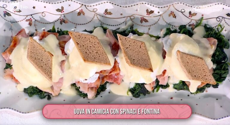 uova in camicia con spinaci e fontina di Francesca Marsetti